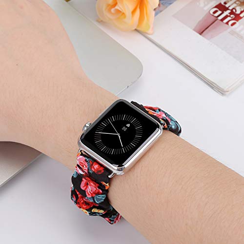 I-Red Floral 38mm/40mm/41mm-M/L Best apple watch bands in use, Apple watch band , Applewatchbands.us