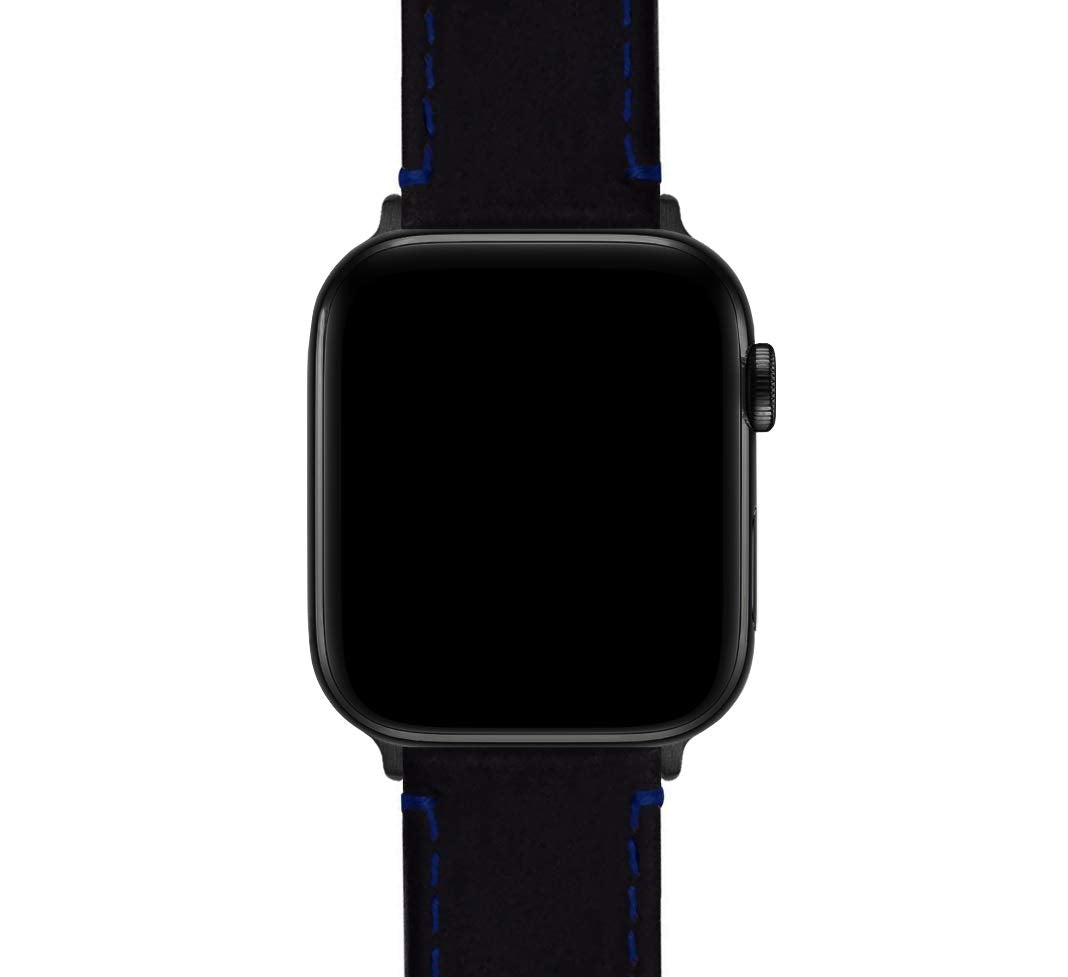 Black Leather / White Stitching Large Apple Watch (42mm/44mm/45mm/49mm) Best apple watch bands in use, Apple watch band , Applewatchbands.us