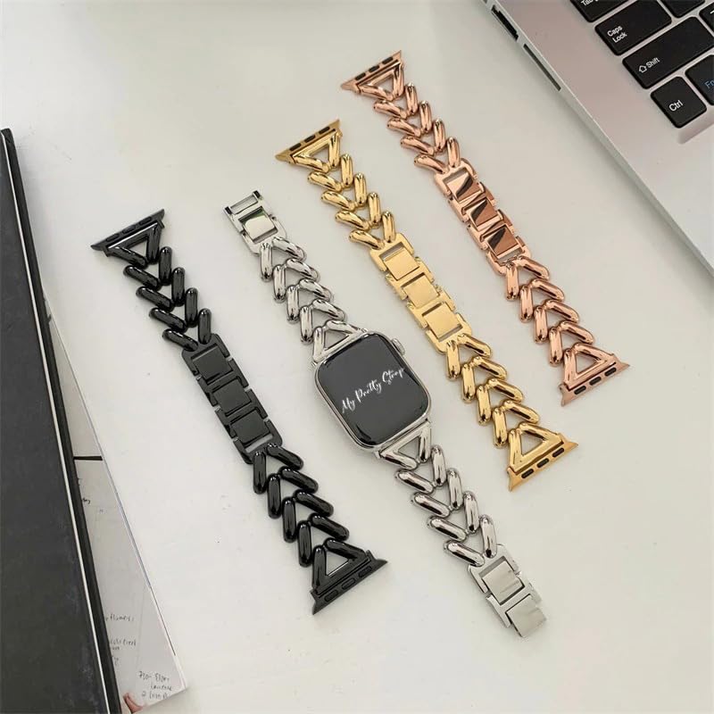 Silver Gem 38MM / 40MM / 41MM / 42 MM (Series 10) Best apple watch bands in use, Apple watch band , Applewatchbands.us