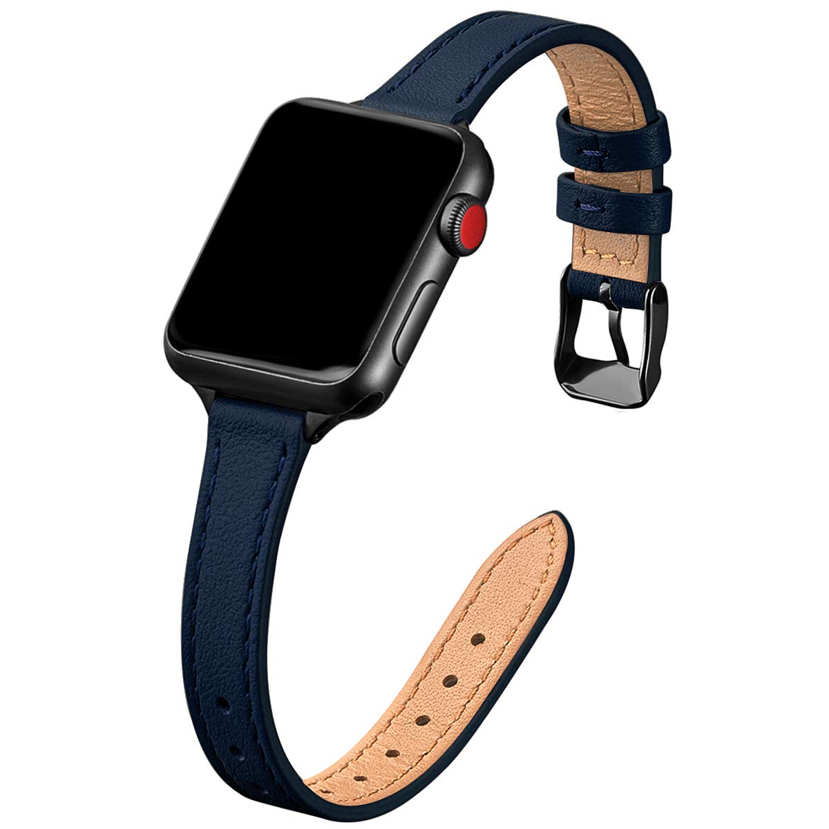 Navy with Black 49mm/46mm/45mm/44mm/42mm(Series 3 2 1) Best apple watch bands in use, Apple watch band , Applewatchbands.us