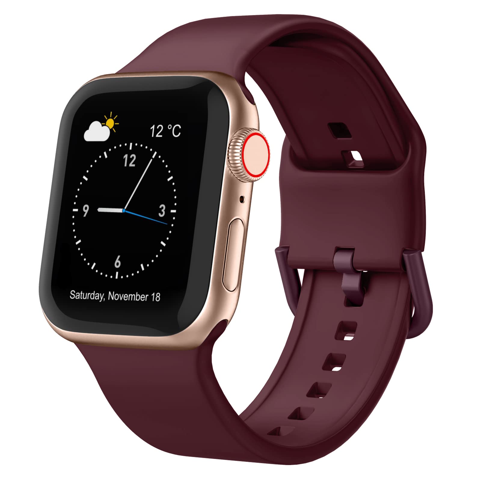 Wine Red 38mm/40mm/41mm/42mm(Series 10) Best apple watch bands in use, Apple watch band , Applewatchbands.us