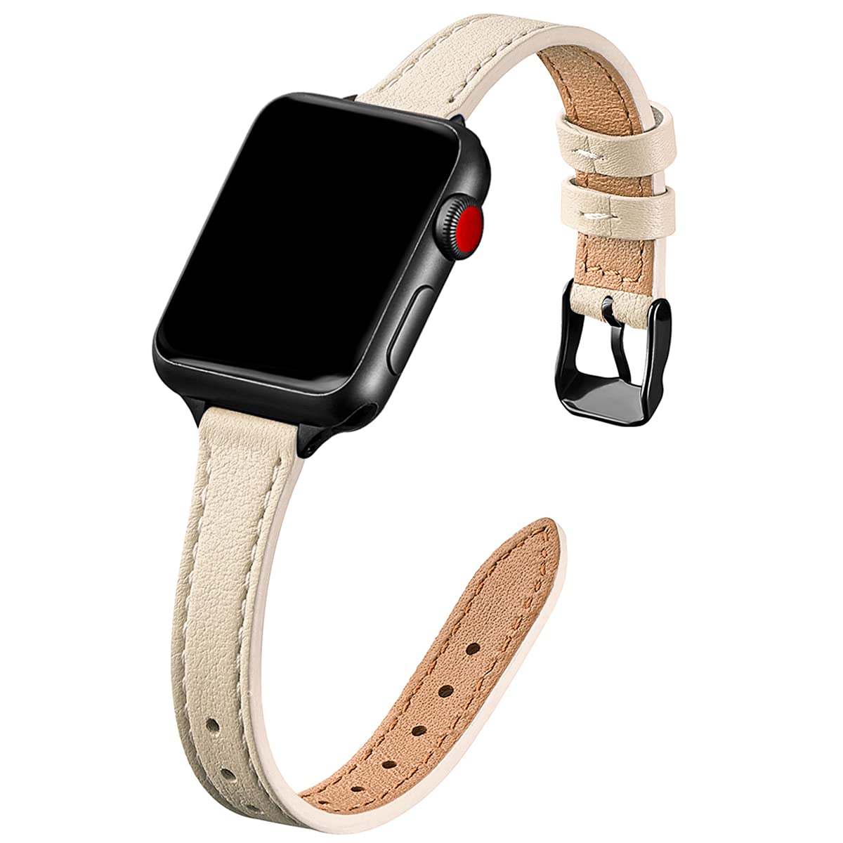 Beige with Black 49mm/46mm/45mm/44mm/42mm(Series 3 2 1) Best apple watch bands in use, Apple watch band , Applewatchbands.us