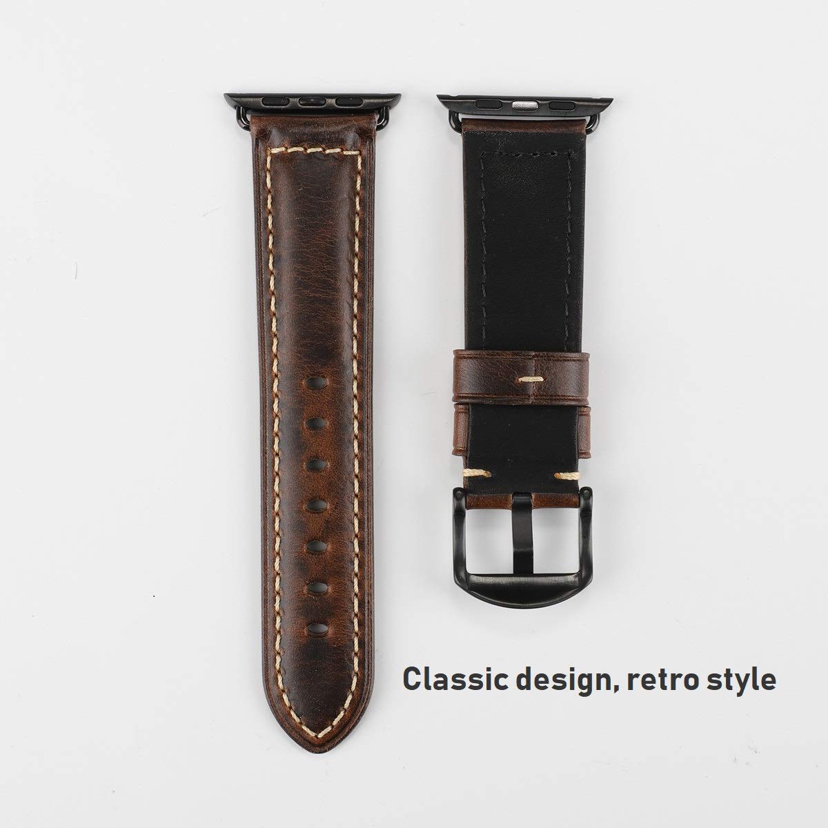 Retro Brown 01 silver Buckle 38mm 40mm41mm 42mm(Series 10) Best apple watch bands in use, Apple watch band , Applewatchbands.us