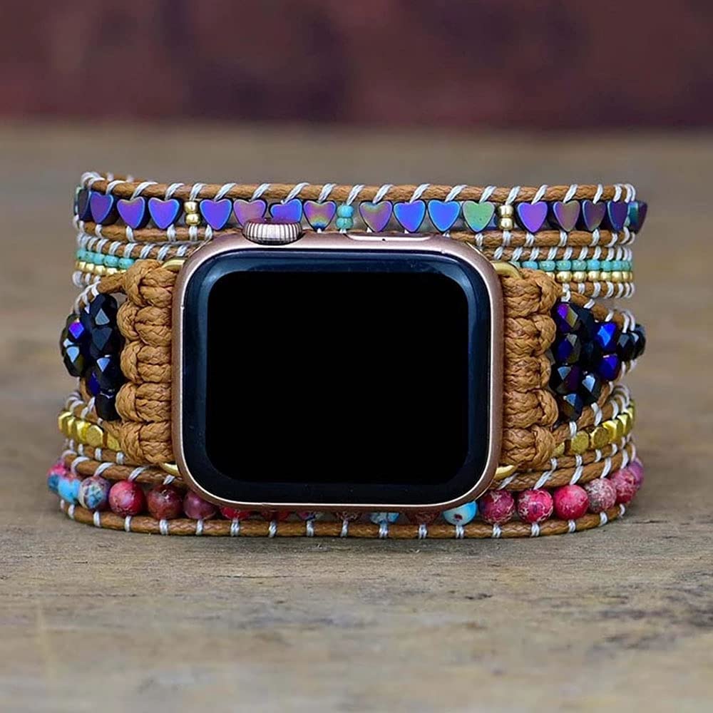 24 Sliver&Blue ocean stone 49/46/45/42mm(Series 3/2/1) M(6.3''-7.2'') Best apple watch bands in use, Apple watch band , Applewatchbands.us