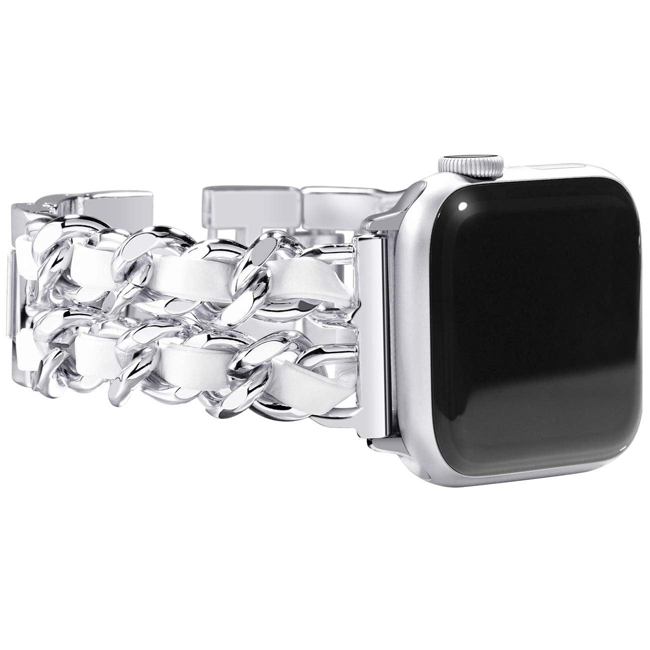 Silver w/Black 42mm/44mm/45mm/49mm Best apple watch bands in use, Apple watch band , Applewatchbands.us