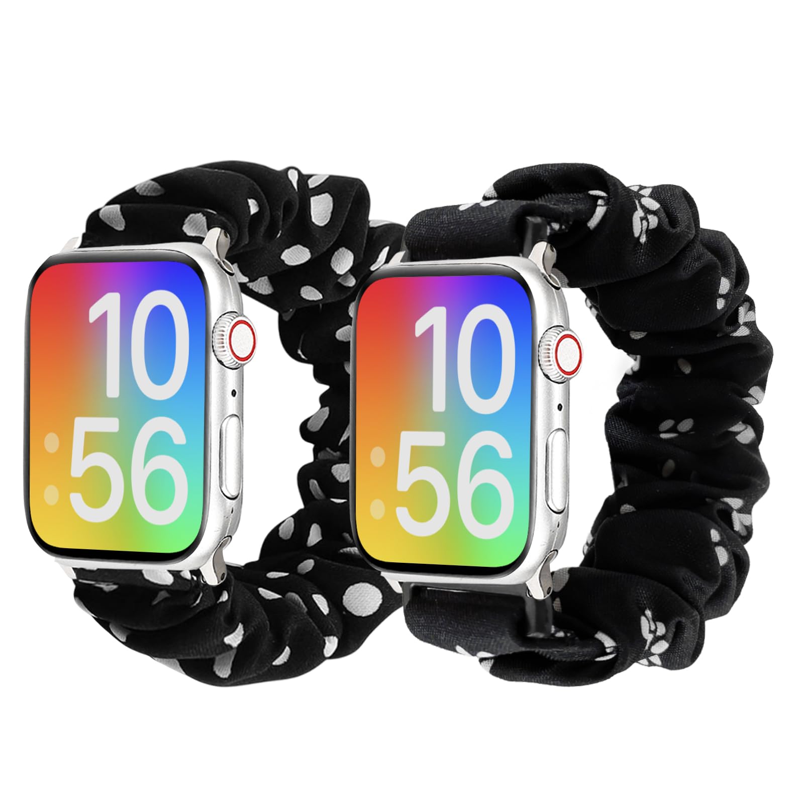 Black DogPaw+Black WhiteDot 38/40/41mm Best apple watch bands in use, Apple watch band , Applewatchbands.us