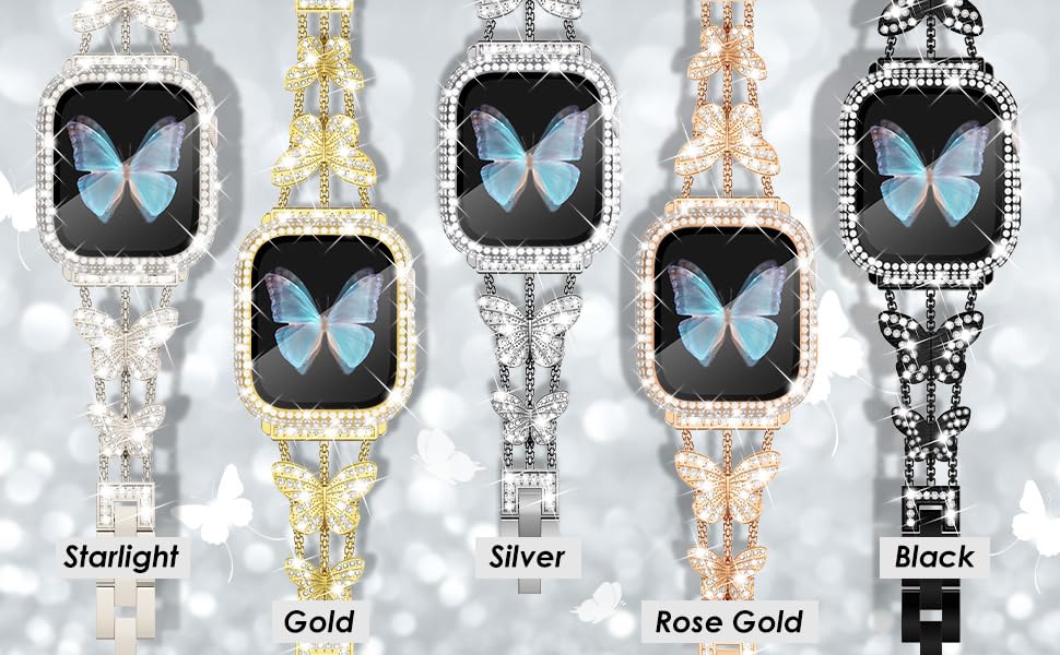 Butterfly-Silver 45mm Best apple watch bands in use, Apple watch band , Applewatchbands.us