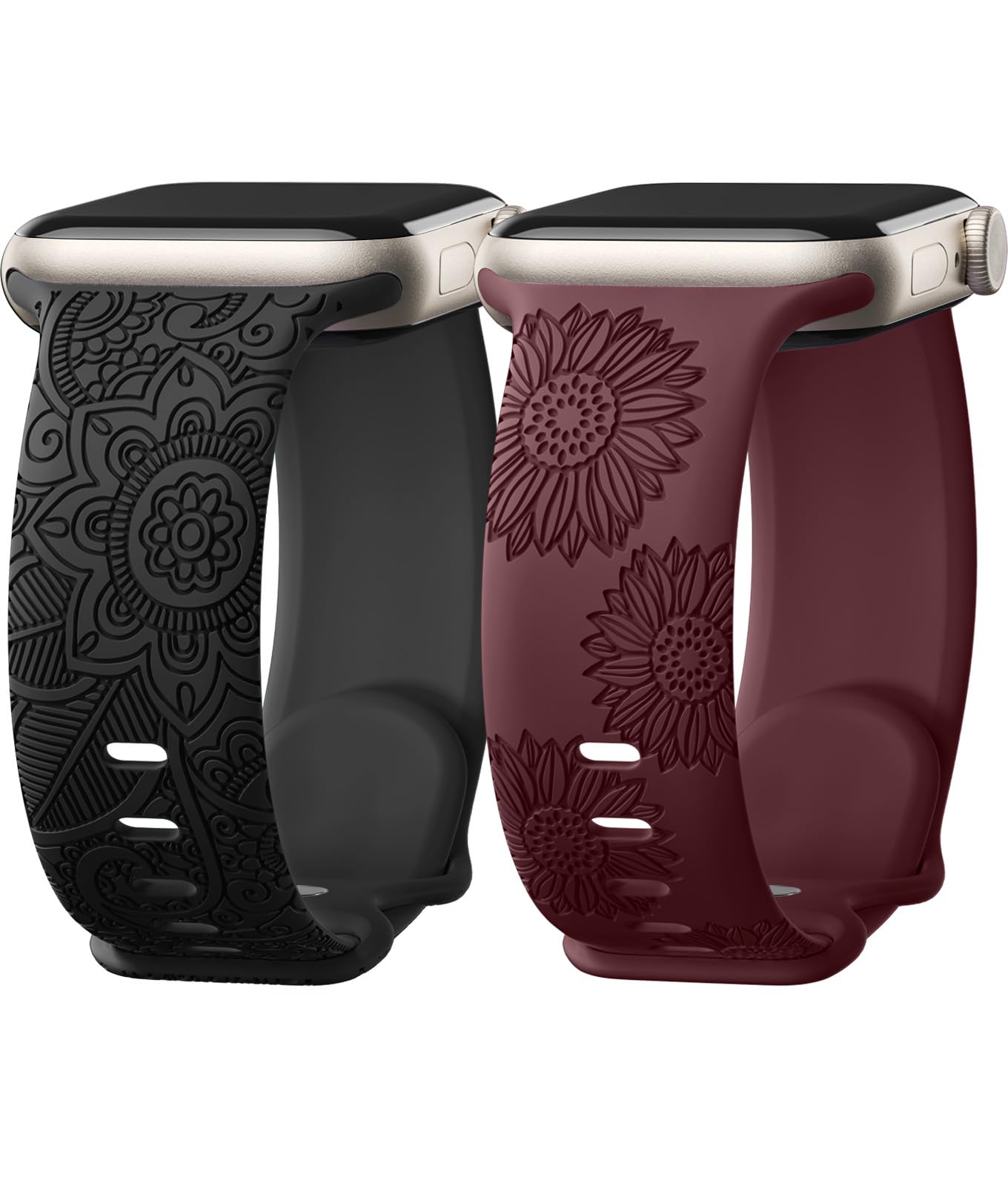 A-Wine Red+Black 38mm/40mm/41mm/Series 10 42mm Best apple watch bands in use, Apple watch band , Applewatchbands.us