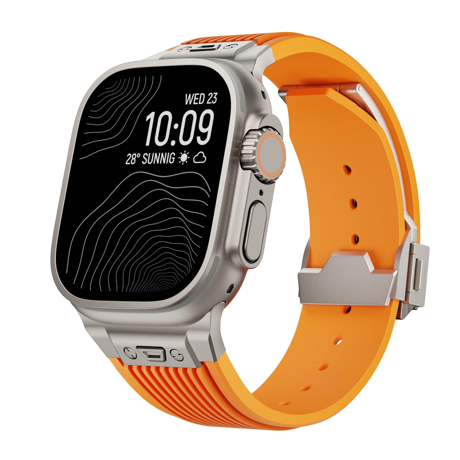 Orange/titanium 49mm/45mm/44mm/42mm Best apple watch bands in use, Apple watch band , Applewatchbands.us