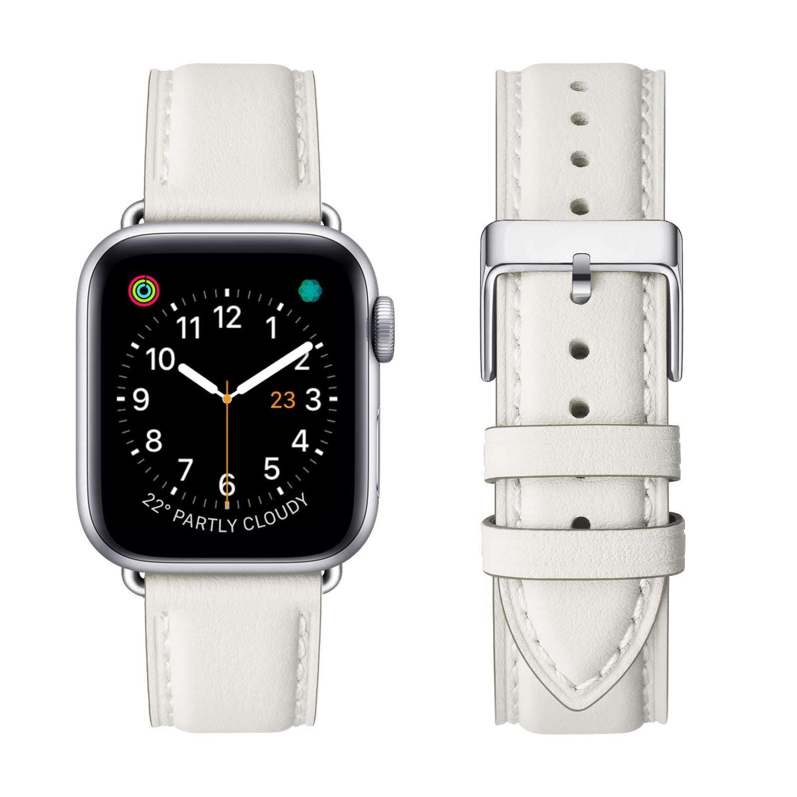 Ivory White/Silver 49mm/46mm/45mm/44mm/42mm(Series 3 2 1) Best apple watch bands in use, Apple watch band , Applewatchbands.us