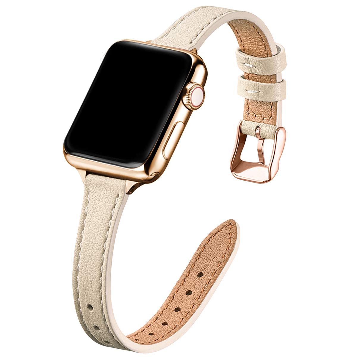 Pale pink with Rose Gold 38mm/40mm/41mm/42mm(Series 10) Best apple watch bands in use, Apple watch band , Applewatchbands.us