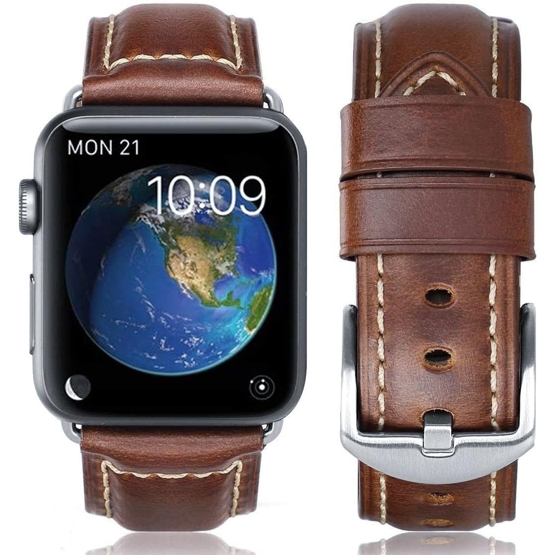 Retro Brown 01 Black Buckle 38mm 40mm41mm 42mm(Series 10) Best apple watch bands in use, Apple watch band , Applewatchbands.us