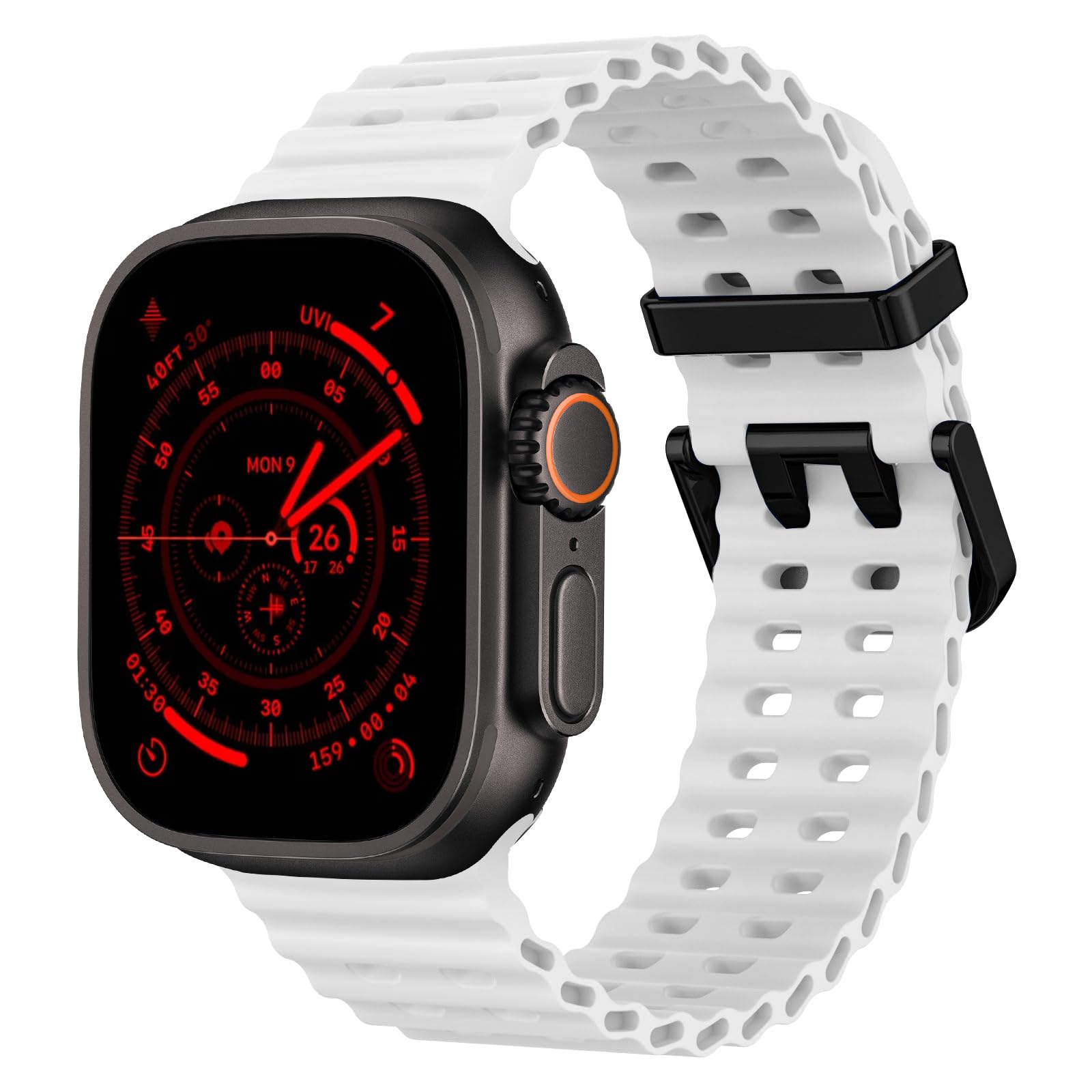 White/Black 49mm/46mm/45mm/44mm Best apple watch bands in use, Apple watch band , Applewatchbands.us