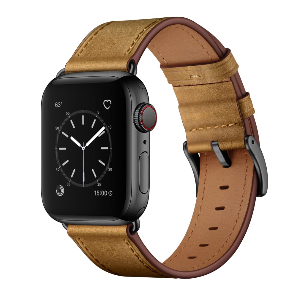 Retro Camel Brown/Black 38mm/40mm/41mm/42mm-Series 10 Best apple watch bands in use, Apple watch band , Applewatchbands.us