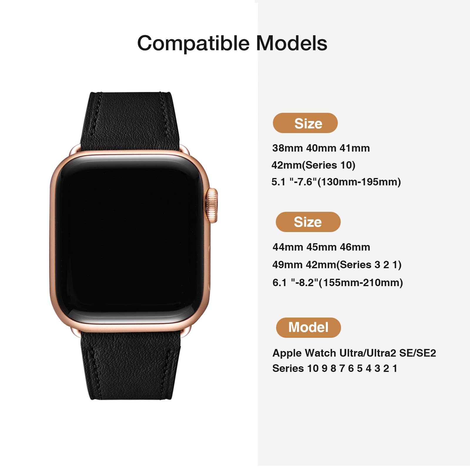 Black/Starlight 38mm/40mm/41mm/42mm(Series 10) Best apple watch bands in use, Apple watch band , Applewatchbands.us