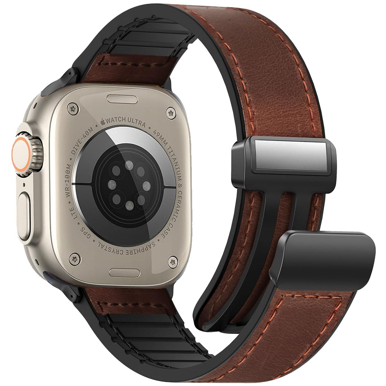 A-Mahogany Brown 49/46/45/44/42mm(Series 1/2/3) Best apple watch bands in use, Apple watch band , Applewatchbands.us
