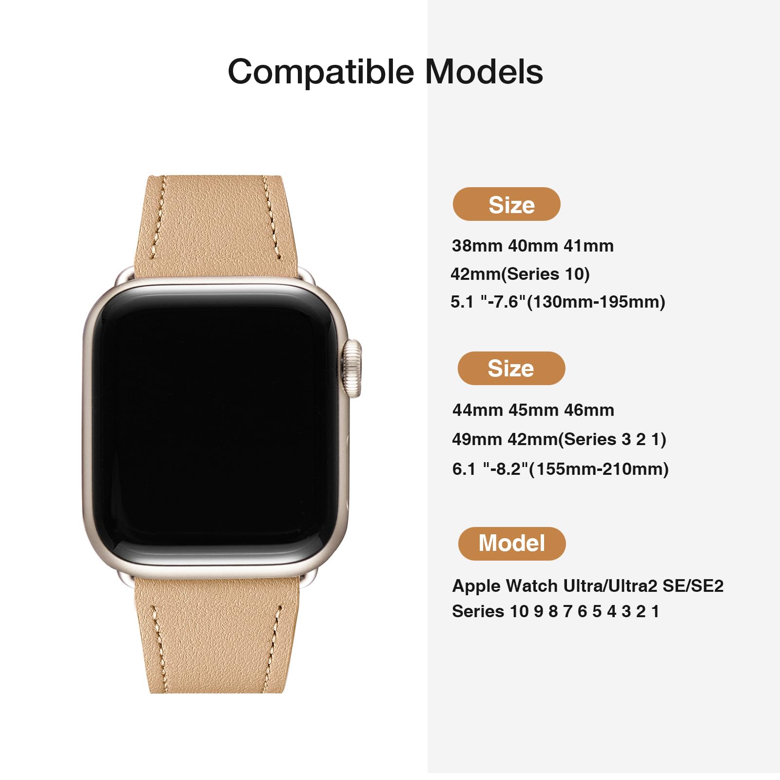 Brown/Rose Gold 49mm/46mm/45mm/44mm/42mm(Series 3 2 1) Best apple watch bands in use, Apple watch band , Applewatchbands.us