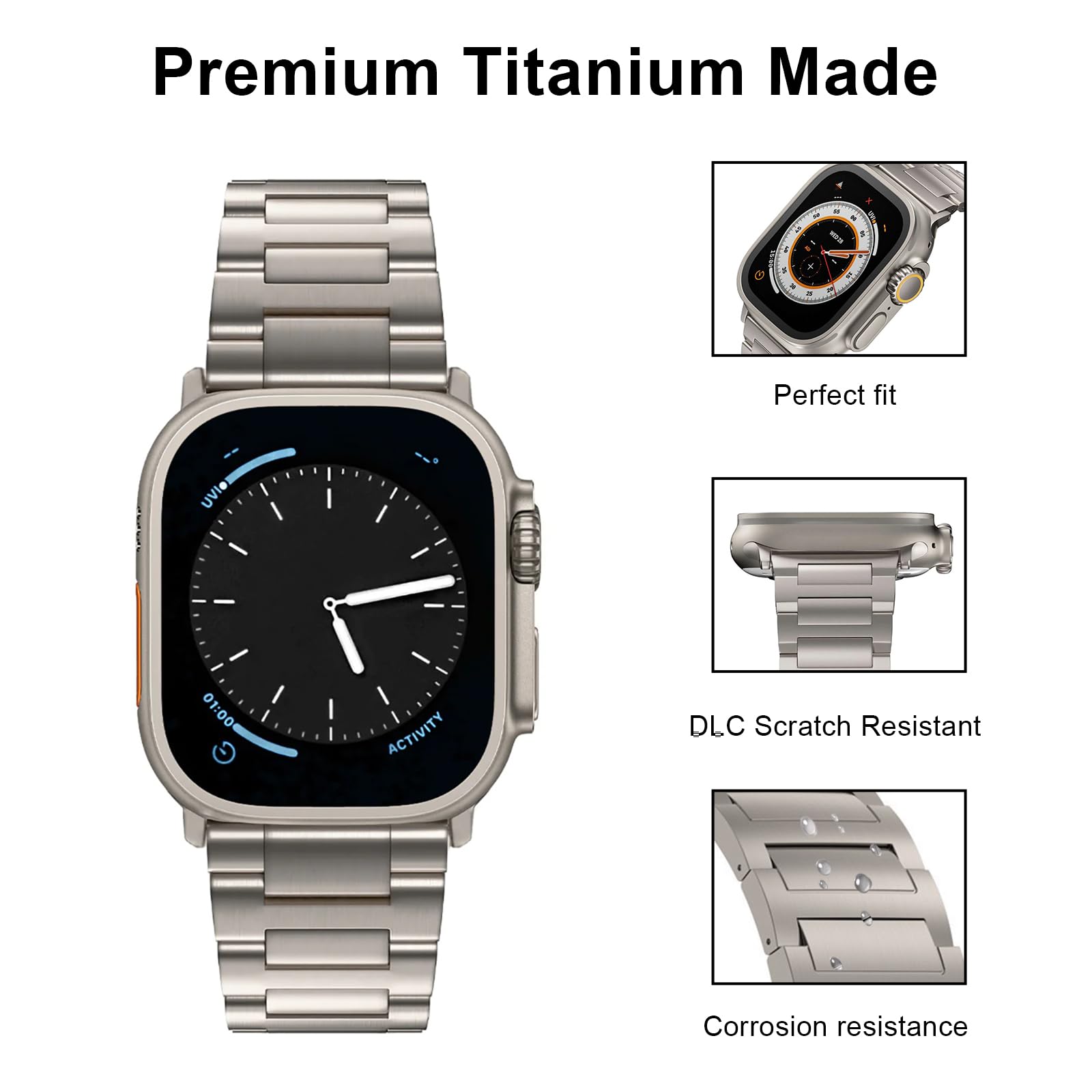 Titanium 49/46/45/44/42mm (series 3 2 1) Best apple watch bands in use, Apple watch band , Applewatchbands.us