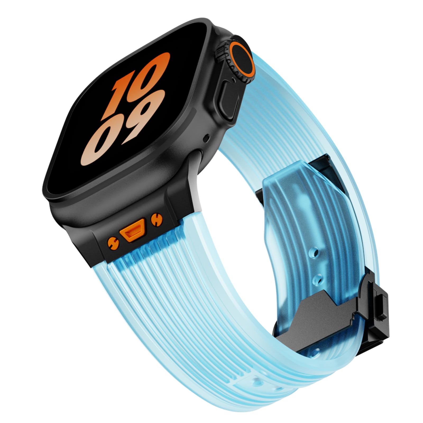 Black Transparent Blue 49mm/45mm/44mm/42mm Best apple watch bands in use, Apple watch band , Applewatchbands.us