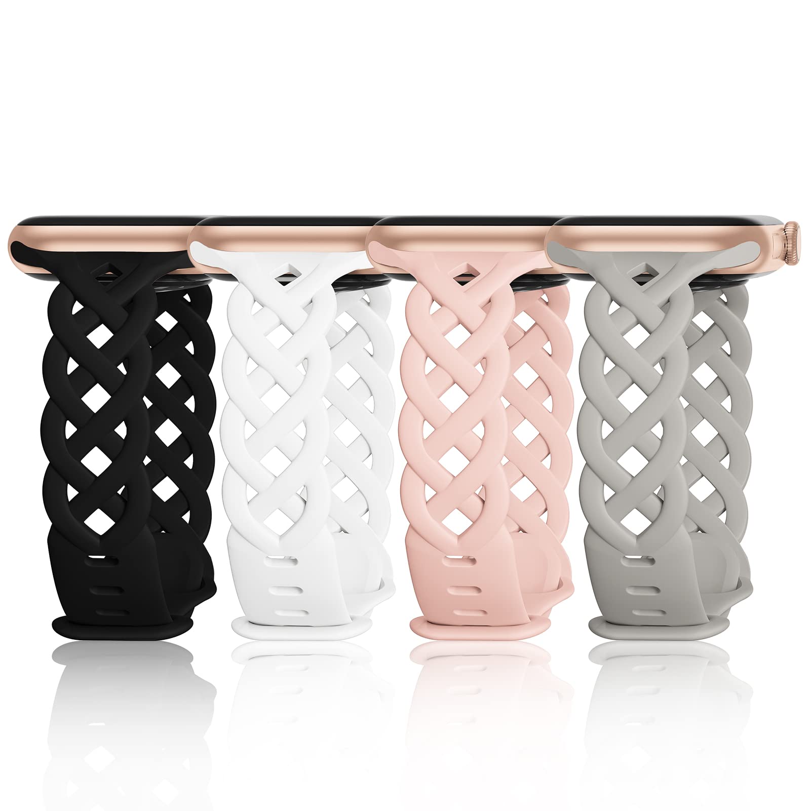 Black/White/Sand Pink/Stone 38/40/41/42mm(Series 10) Best apple watch bands in use, Apple watch band , Applewatchbands.us