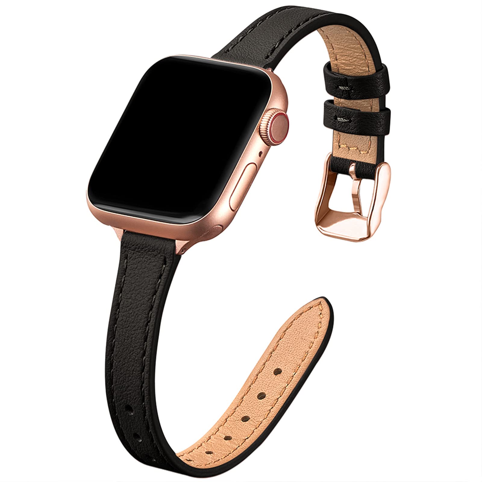 Black with Rose Gold 38mm/40mm/41mm/42mm(Series 10) Best apple watch bands in use, Apple watch band , Applewatchbands.us