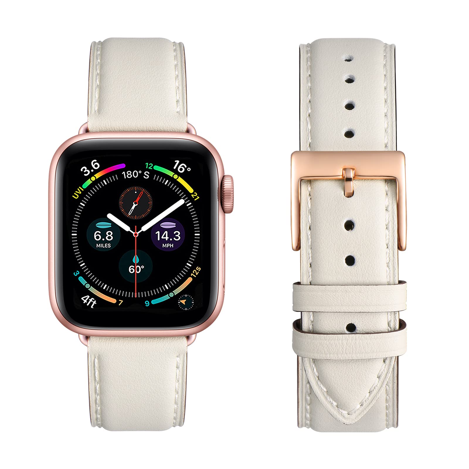 Ivory White/Rose Gold 38mm/40mm/41mm/42mm(Series 10) Best apple watch bands in use, Apple watch band , Applewatchbands.us