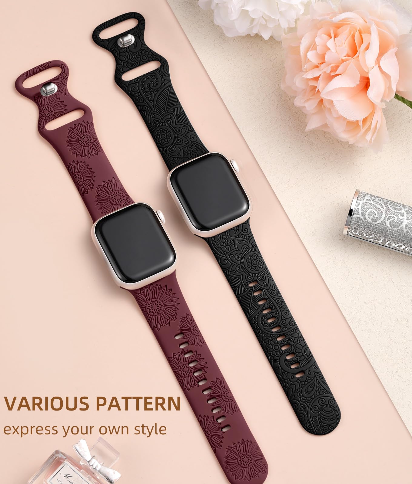 A-Pink Sand+Milk Tea 38mm/40mm/41mm/Series 10 42mm Best apple watch bands in use, Apple watch band , Applewatchbands.us