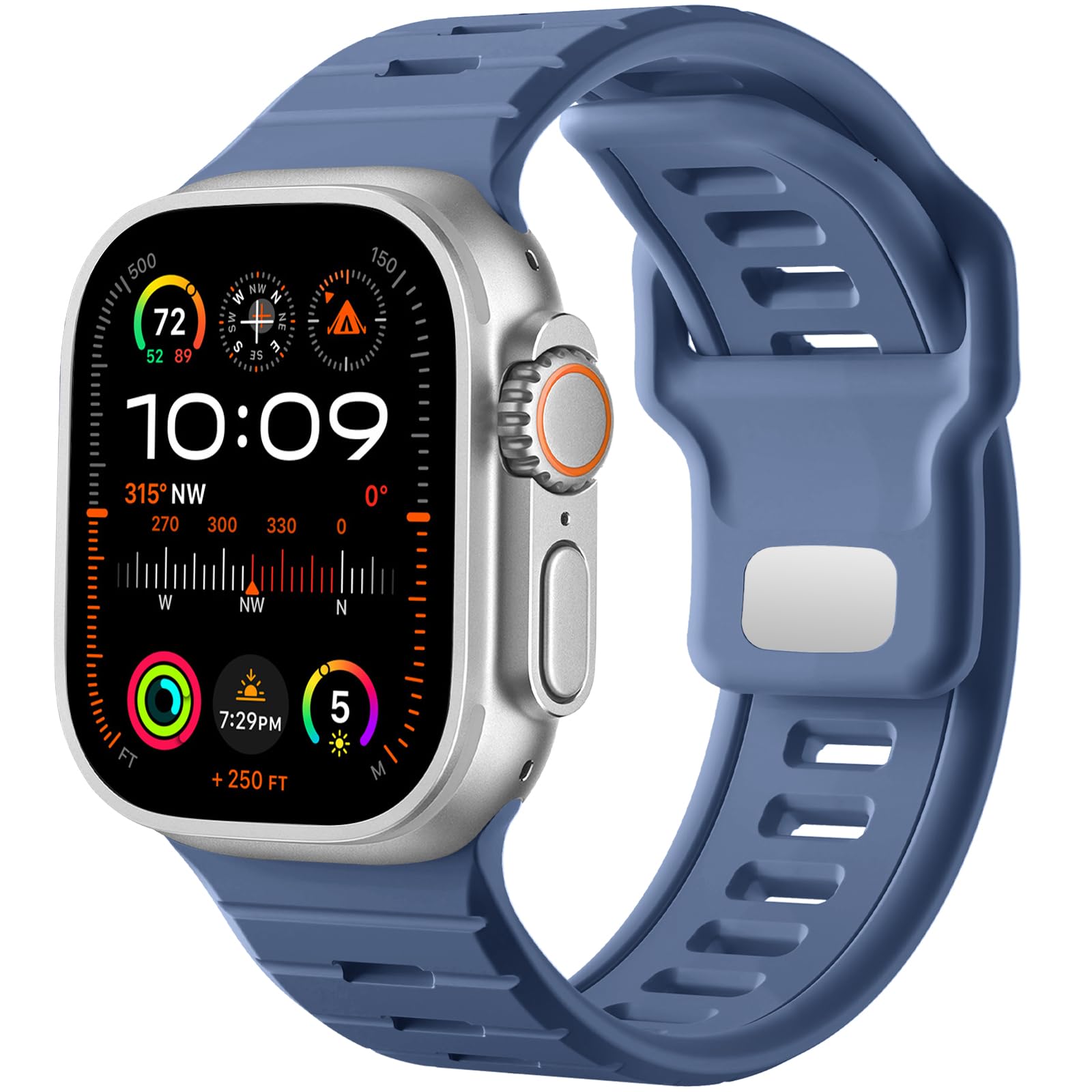 Blue Grey 49mm/46mm/45mm/44mm/(42mm-Series 3 2 1) Best apple watch bands in use, Apple watch band , Applewatchbands.us