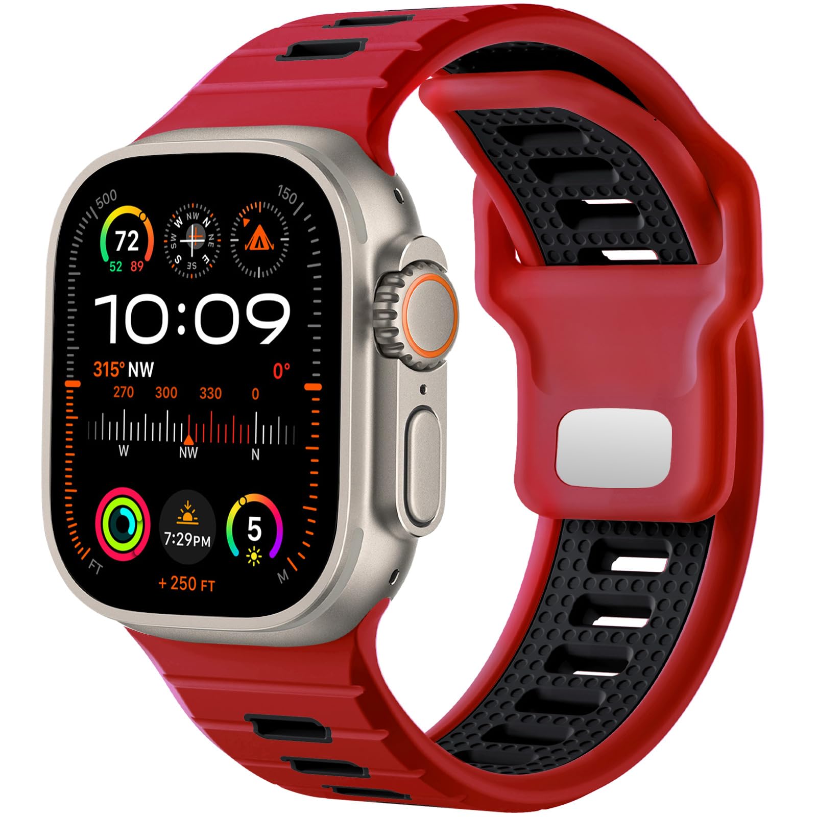 Red/Black 49mm/46mm/45mm/44mm/(42mm-Series 3 2 1) Best apple watch bands in use, Apple watch band , Applewatchbands.us