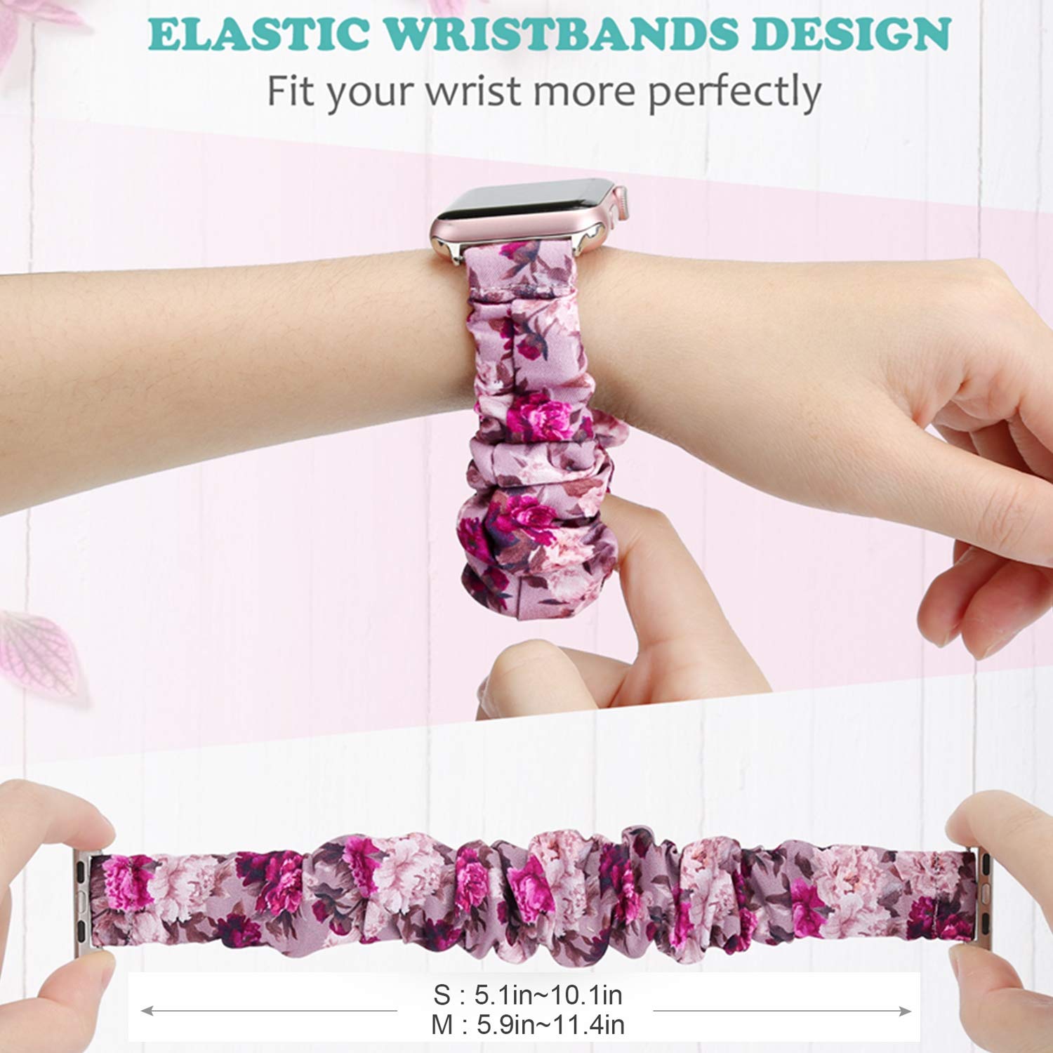 A-Starlight+Sand Pink+Lavender 42mm/44mm/45mm-M/L Best apple watch bands in use, Apple watch band , Applewatchbands.us