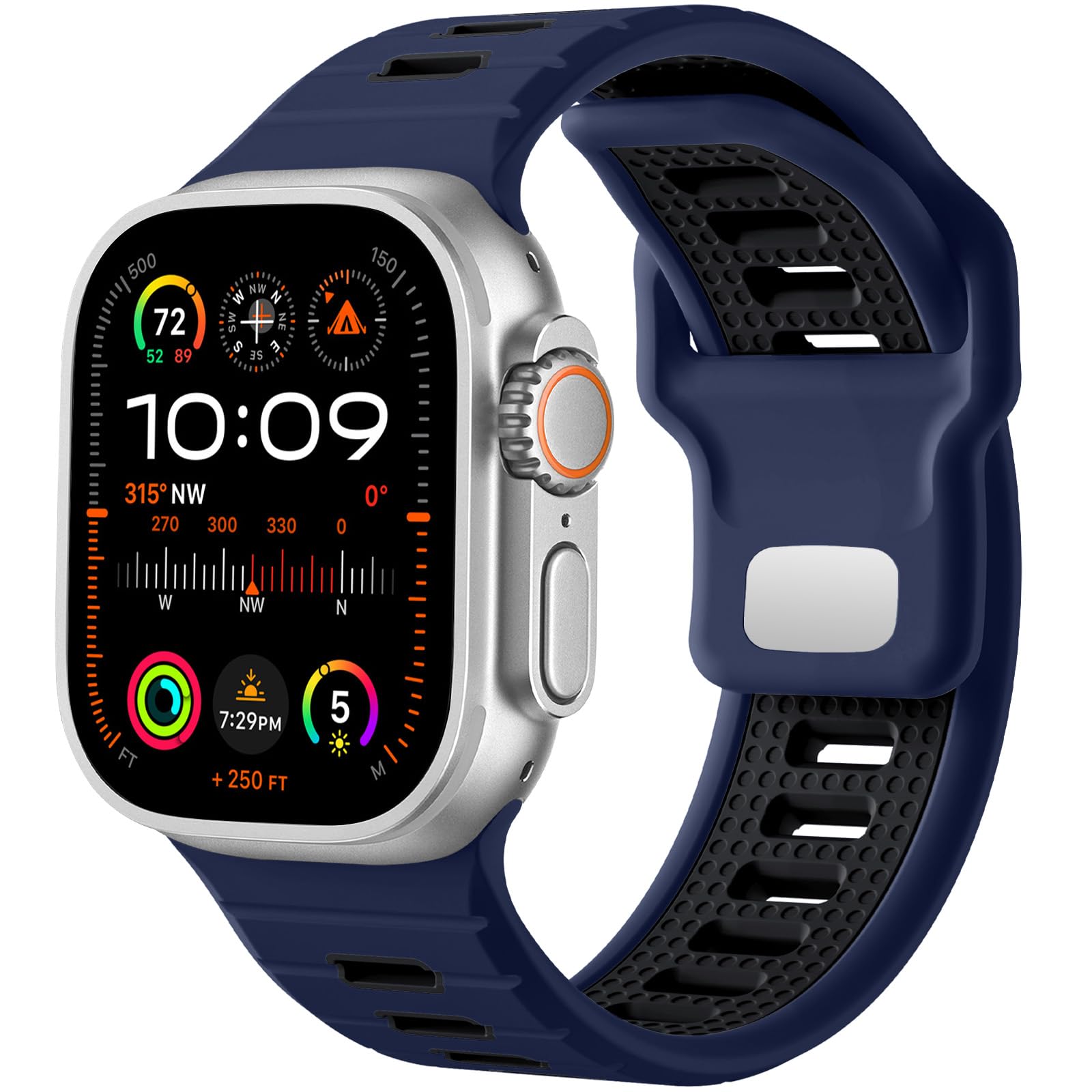 Midnightblue/Black 49mm/46mm/45mm/44mm/(42mm-Series 3 2 1) Best apple watch bands in use, Apple watch band , Applewatchbands.us