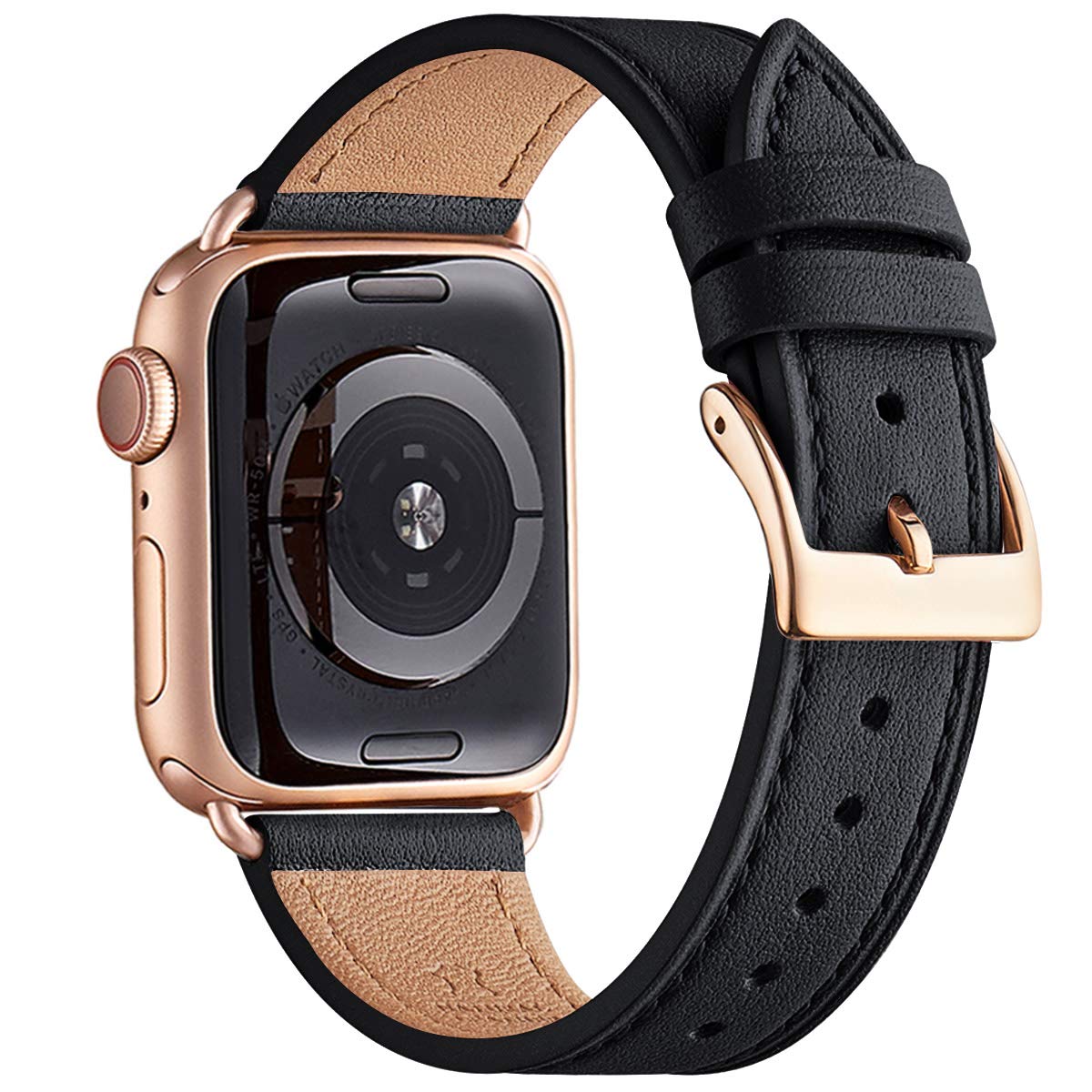 A-Black+Rose Gold 49mm/46mm/45mm/44mm/42mm(Series 3 2 1) Best apple watch bands in use, Apple watch band , Applewatchbands.us