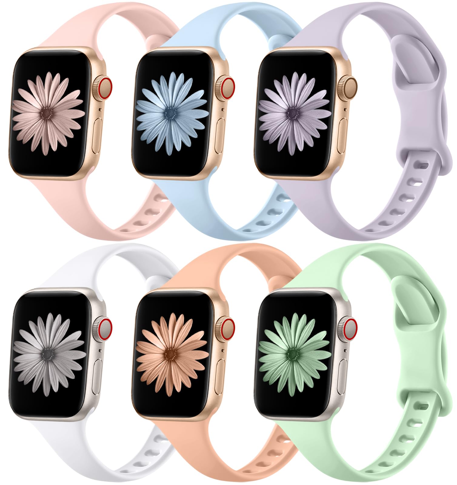 Lalic/Sand Pink/Cantaloupe/Pistachio/Light Purple/White 44mm/45mm/46mm/49mm/(42mm-Series 3 2 1) Best apple watch bands in use, Apple watch band , Applewatchbands.us