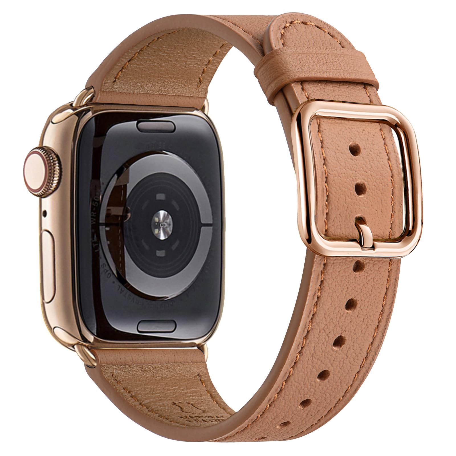 Brown/Soft Gold 49mm/46mm/45mm/44mm/42mm(Series 3 2 1) Best apple watch bands in use, Apple watch band , Applewatchbands.us