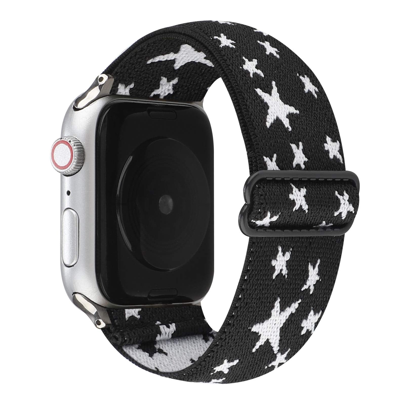 Black/White Stars 42mm/44mm/45mm/49mm Best apple watch bands in use, Apple watch band , Applewatchbands.us