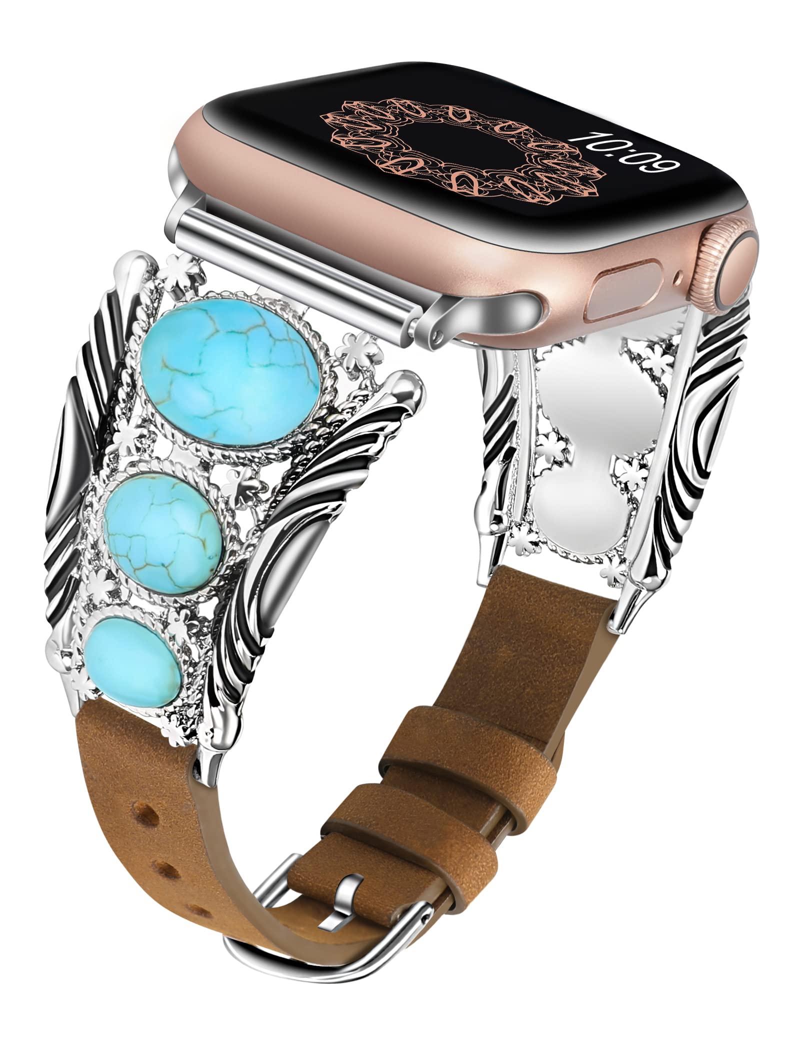 Brown/Turquoise 38/40/41/42mm(Series 10) Best apple watch bands in use, Apple watch band , Applewatchbands.us