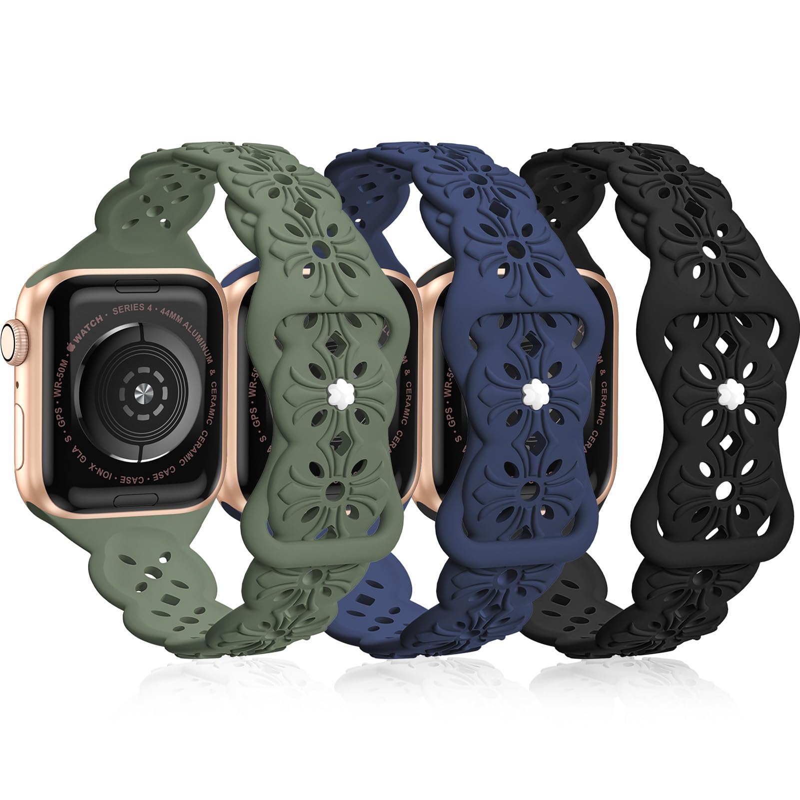 Black/Mid Blue/Olive Green 42mm/44mm/45mm/49mm Best apple watch bands in use, Apple watch band , Applewatchbands.us