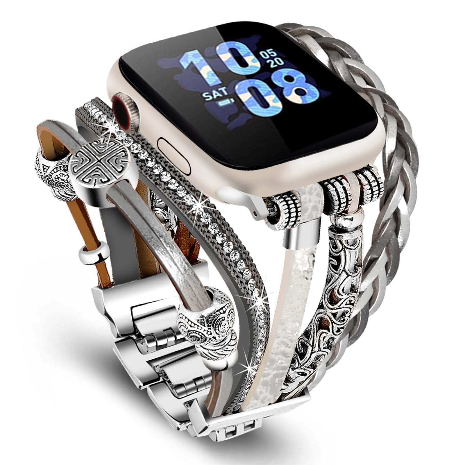 B-Silver 49/46/45/44/42mm(series 3/2/1) Best apple watch bands in use, Apple watch band , Applewatchbands.us