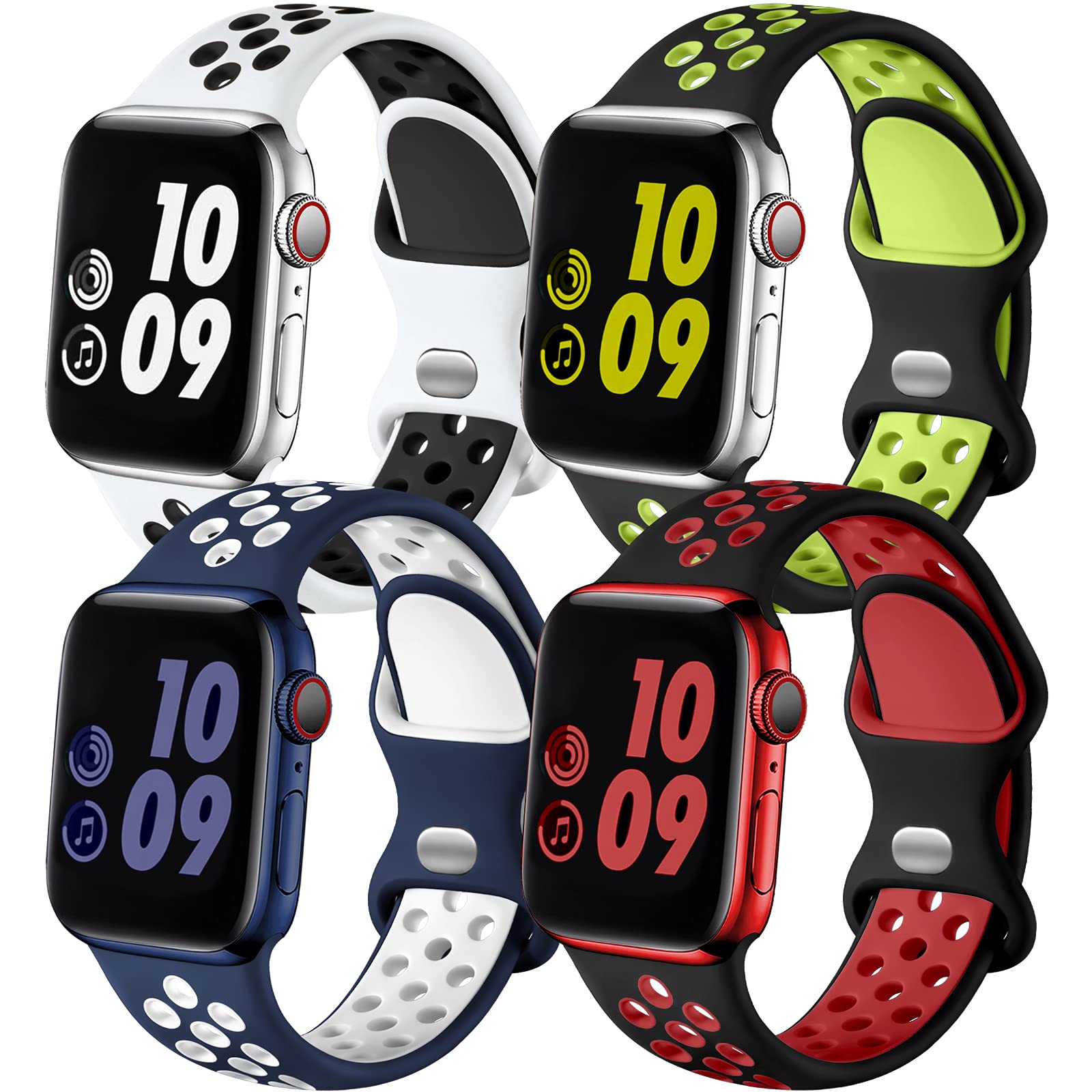 BlueWhite/WhiteBlack/BlackRed/BlackYellow 44mm/45mm/46mm/49mm/42mm(Series 3) S/M Best apple watch bands in use, Apple watch band , Applewatchbands.us