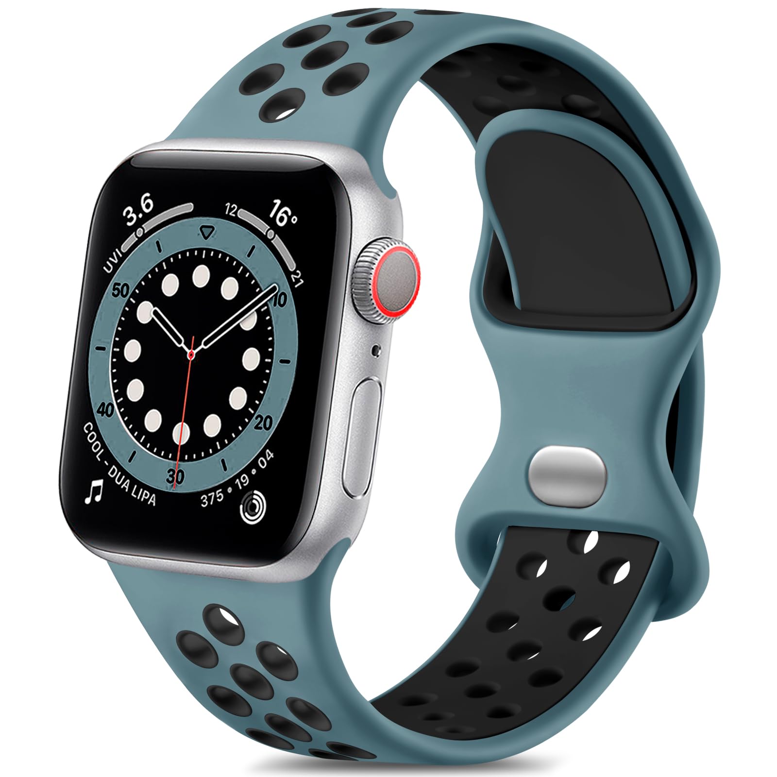 Midnightblue/White 44mm/45mm/46mm/49mm/(42mm-Series 3 ) M/L Best apple watch bands in use, Apple watch band , Applewatchbands.us