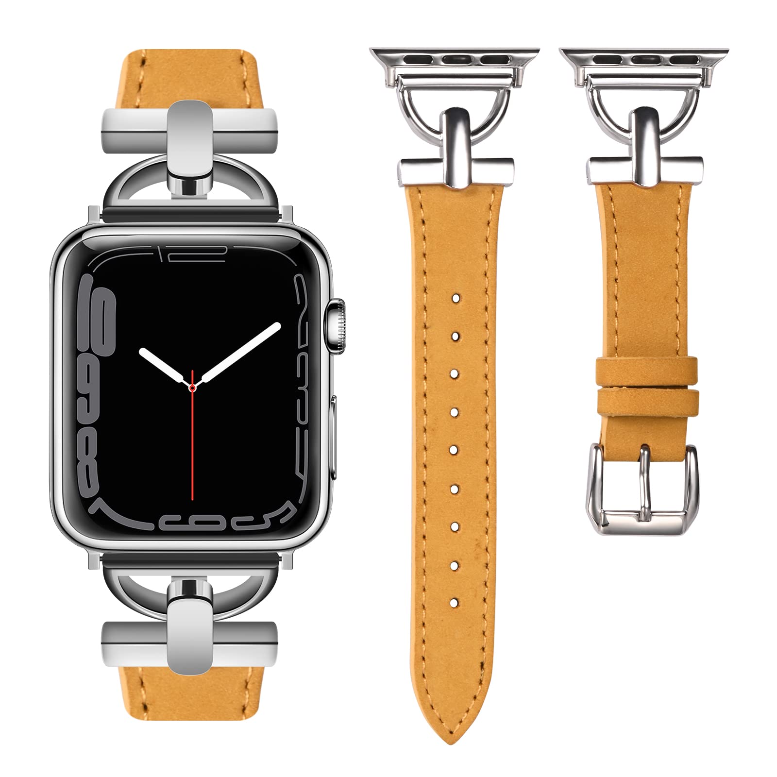 Light Brown/Silver 49/46/45/44/42mm(Series 3) Best apple watch bands in use, Apple watch band , Applewatchbands.us