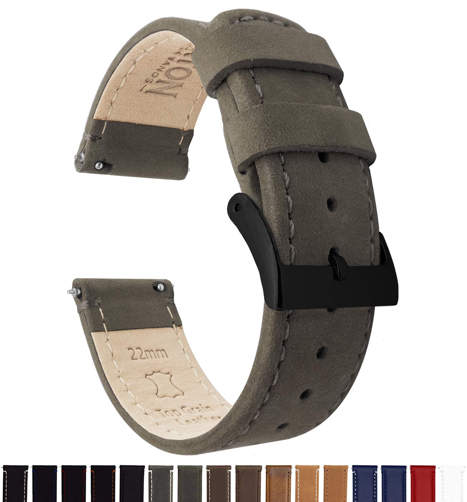 Black Leather / White Stitching (Black Hardware) Large Apple Watch (42mm/44mm/45mm/49mm) Best apple watch bands in use, Apple watch band , Applewatchbands.us
