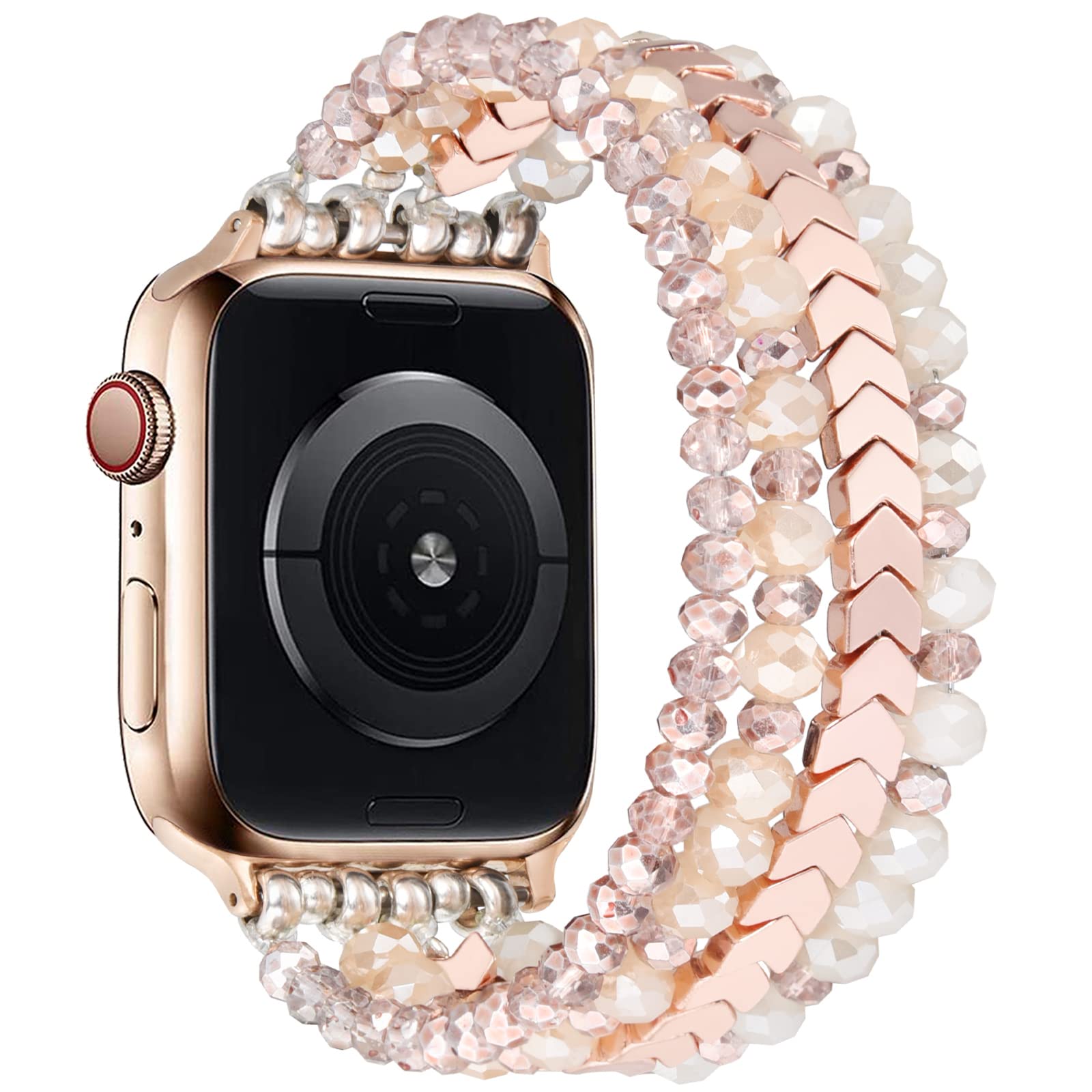 Rose gold-Pink 38mm/40mm/41mm/42mm(series 10)-(5.3"-6.2") Best apple watch bands in use, Apple watch band , Applewatchbands.us