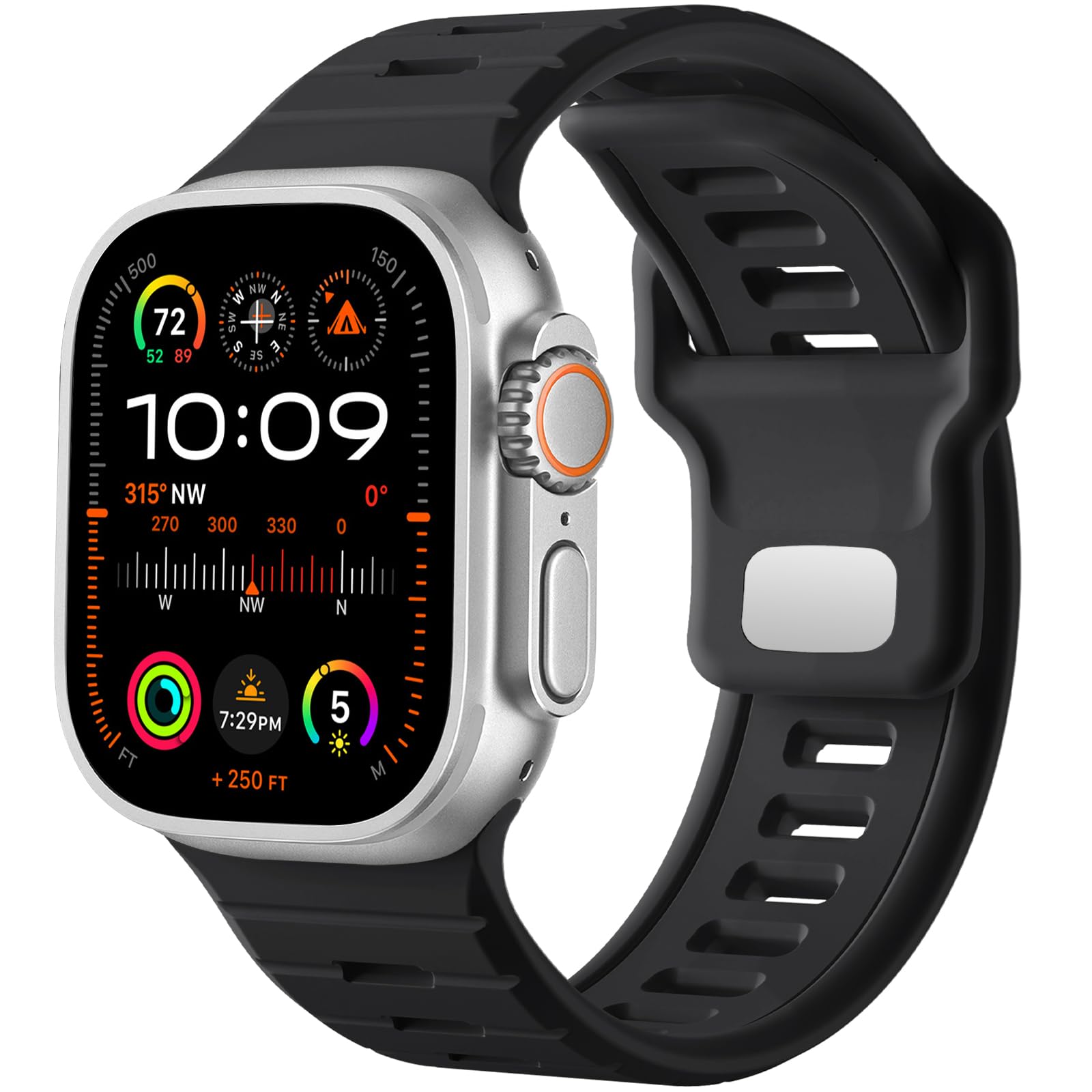 Dark Black 49mm/46mm/45mm/44mm/(42mm-Series 3 2 1) Best apple watch bands in use, Apple watch band , Applewatchbands.us