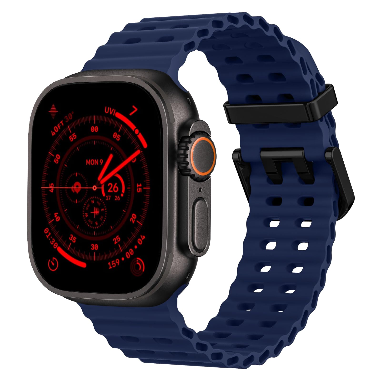 MidnightBlue/Black 49mm/46mm/45mm/44mm Best apple watch bands in use, Apple watch band , Applewatchbands.us