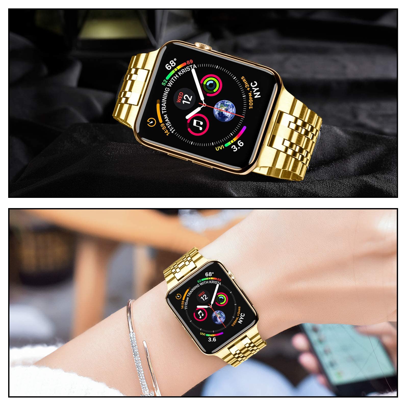 Gold 42/44 mm Best apple watch bands in use, Apple watch band , Applewatchbands.us