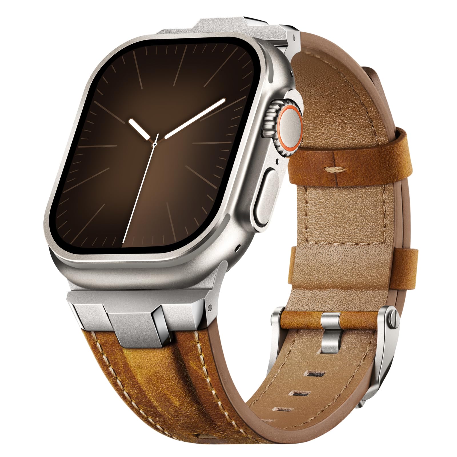 Titanium/Retro Brown 49mm 46mm 45mm 44mm 42mm(Series 3) Best apple watch bands in use, Apple watch band , Applewatchbands.us