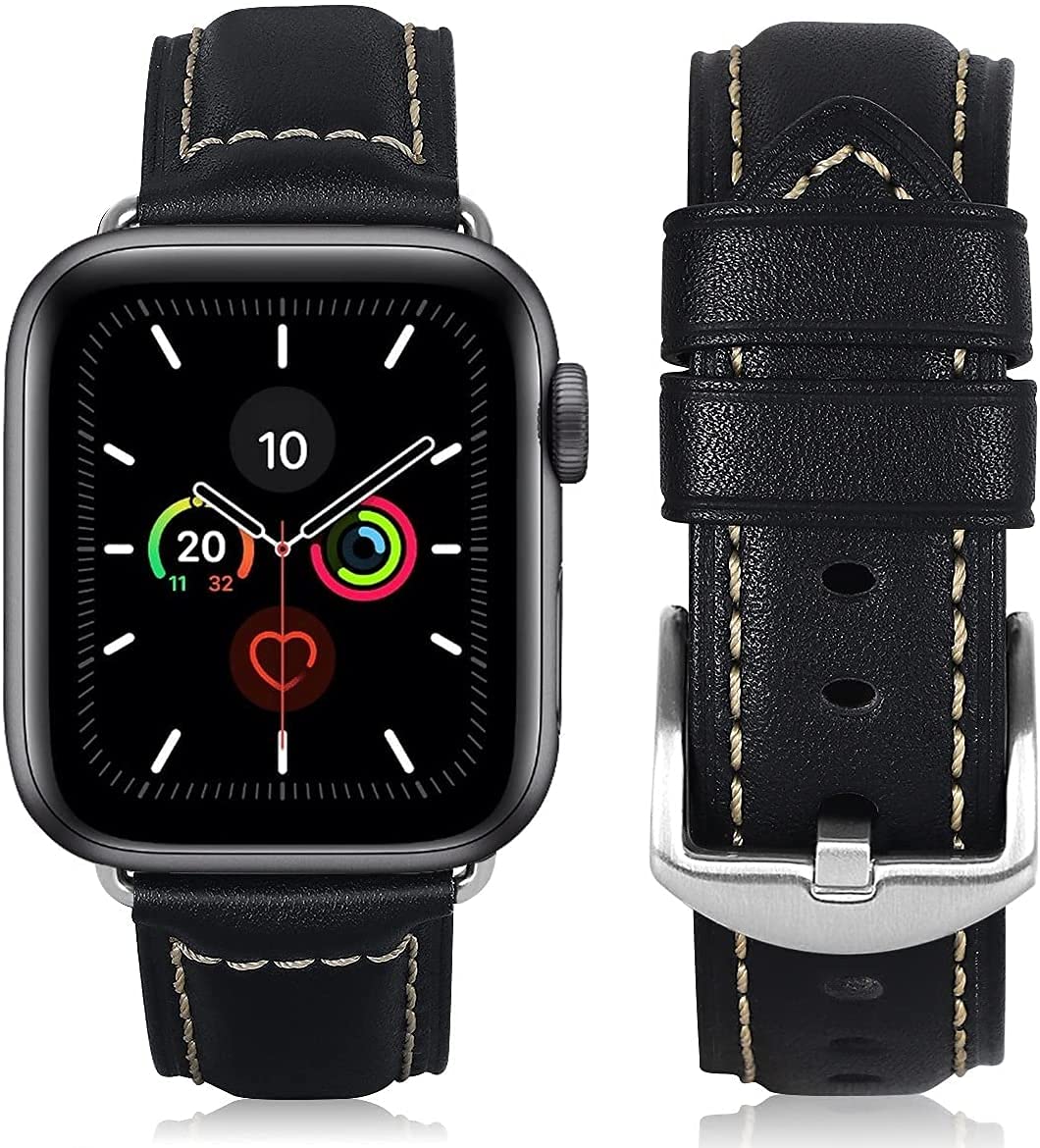 Retro Black Band Silver Buckle 38mm 40mm41mm 42mm(Series 10) Best apple watch bands in use, Apple watch band , Applewatchbands.us