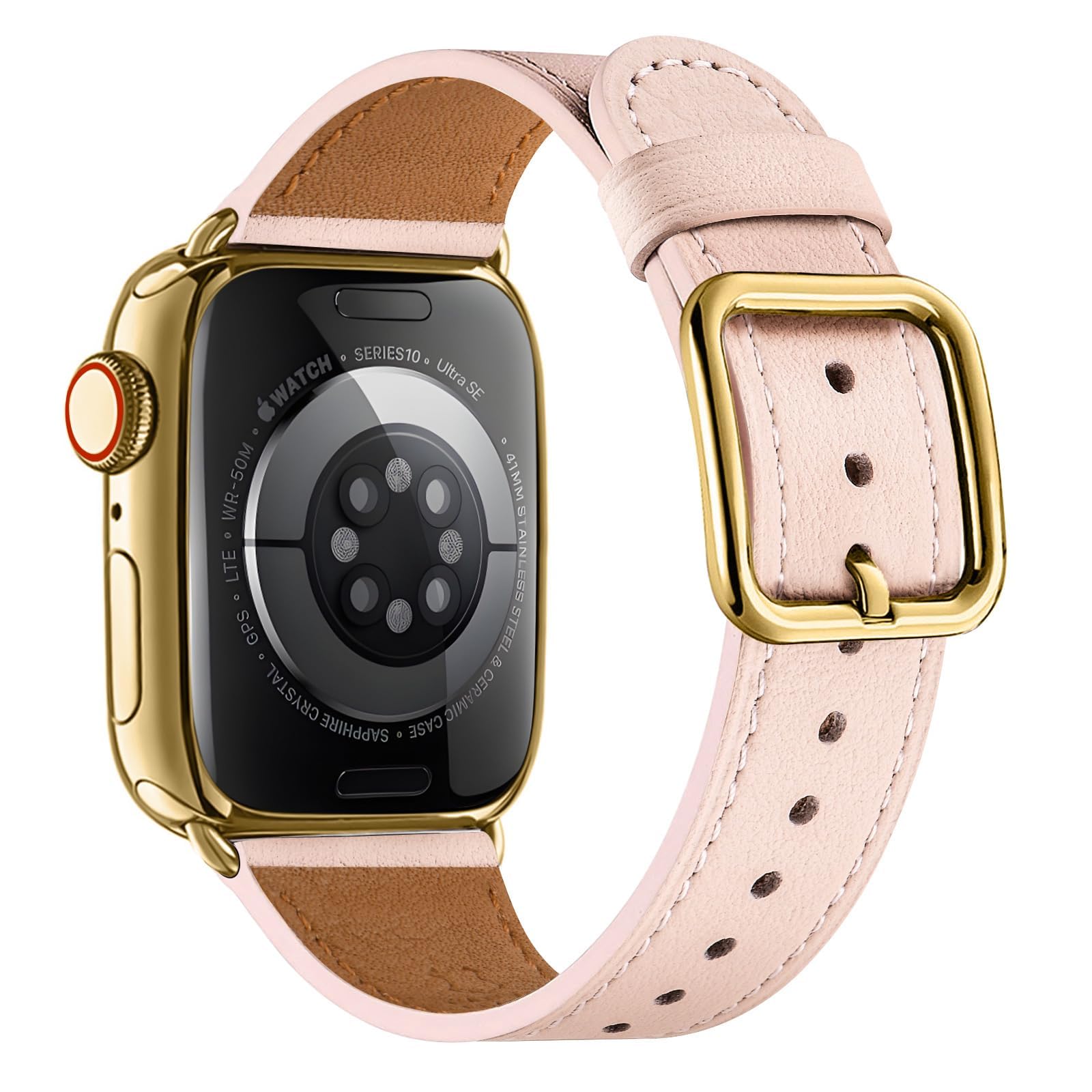 Pink Sand/Gold 38mm/40mm/41mm/42mm(Series 10) Best apple watch bands in use, Apple watch band , Applewatchbands.us