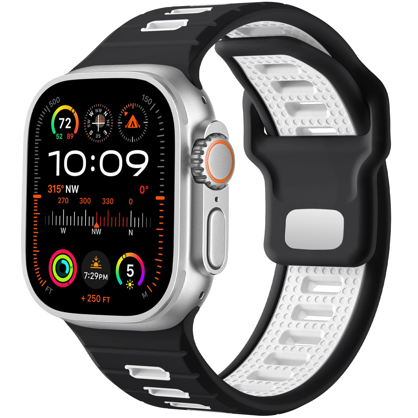 Black/White 49mm/46mm/45mm/44mm/(42mm-Series 3 2 1) Best apple watch bands in use, Apple watch band , Applewatchbands.us